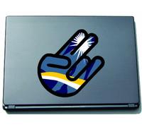 The Shocker Hand Decal Sticker Laptop skin 210x144 mm black Outline with Flag Marshall Islands-Marshall-Inseln