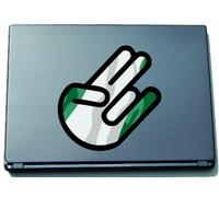The Shocker Hand Decal Sticker Laptop skin 210x144 mm black Outline with Flag Niger-Nigeria-Nigeria
