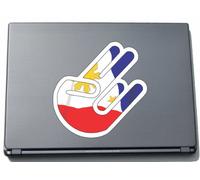 The Shocker Hand Decal Sticker Laptop skin 210x153 mm white Outline with Flag Philippines-Philippinen
