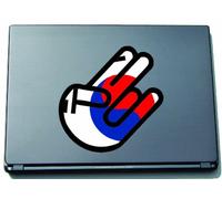 The Shocker Hand Decal Sticker Laptop skin 210x173 mm black Outline with Flag South Korea-Südkorea