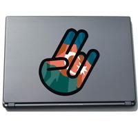 The Shocker Hand - Laptop Notebook Skin Sticker Cover Art Decal - 210x144 mm black Outline with Flag - Azerbaijan