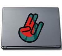 The Shocker Hand - Laptop Notebook Skin Sticker Cover Art Decal - 210x144 mm black Outline with Flag - Bangladesh