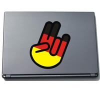 The Shocker Hand - Laptop Notebook Skin Sticker Cover Art Decal - 210x144 mm black Outline with Flag - Deutschland