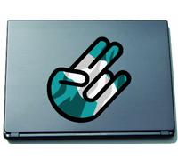 The Shocker Hand - Laptop Notebook Skin Sticker Cover Art Decal - 210x144 mm black Outline with Flag - El Salvador-El Salvador