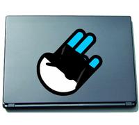 The Shocker Hand - Laptop Notebook Skin Sticker Cover Art Decal - 210x144 mm black Outline with Flag - Estonia-Estland
