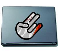 The Shocker Hand - Laptop Notebook Skin Sticker Cover Art Decal - 210x144 mm black Outline with Flag - Suriname