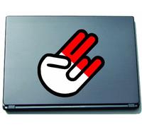 The Shocker Hand - Laptop Notebook Skin Sticker Cover Art Decal - 210x144 mm black Outline with Flag - Togo