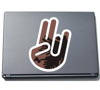 The Shocker Hand - Laptop Notebook Skin Sticker Cover Art Decal - 210x144 mm white Outline with Flag - Albania