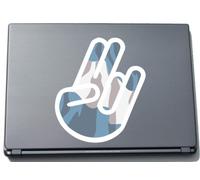 The Shocker Hand - Laptop Notebook Skin Sticker Cover Art Decal - 210x144 mm white Outline with Flag - Argentina