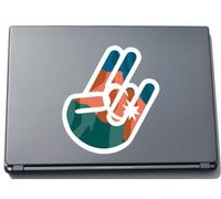 The Shocker Hand - Laptop Notebook Skin Sticker Cover Art Decal - 210x144 mm white Outline with Flag - Azerbaijan