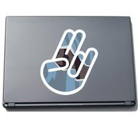 The Shocker Hand - Laptop Notebook Skin Sticker Cover Art Decal - 210x144 mm white Outline with Flag - Botswana
