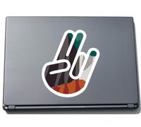 The Shocker Hand - Laptop Notebook Skin Sticker Cover Art Decal - 210x144 mm white Outline with Flag - Kuwait