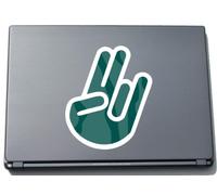 The Shocker Hand - Laptop Notebook Skin Sticker Cover Art Decal - 210x144 mm white Outline with Flag - Libya