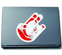 The Shocker Hand - Laptop Notebook Skin Sticker Cover Art Decal - 210x144 mm white Outline with Flag - Vatican City