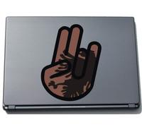 The Shocker Hand - Laptop Notebook Skin Sticker Cover Art Decal - 297x205 mm black Outline with Flag - Albania