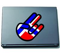 The Shocker Hand - Laptop Notebook Skin Sticker Cover Art Decal - 297x205 mm black Outline with Flag - Vietnam