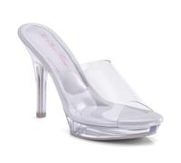 The Shoe Fairy Olympian Mule 2.0, Clear, Transparent, Acrylic, 6 UK