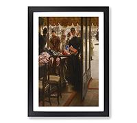 The Shop Girl by James Tissot Framed Print | A2 Black Framed Wall Art | Ready to Hang | Modern Nature Picture | Living Room Bedroom Lounge Office