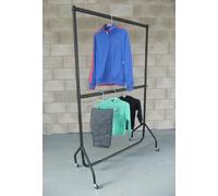 The Shopfitting Shop 4ft Long x 7ft High Double Hanging Metal Clothes Rail Wardrobe SUPER HEAVY DUTY