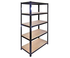 The Shopfitting Shop 5 Tier Boltless Garage Shelving Workshop Storage Racking Shelves Heavy Duty Metal 1800 x 900 x 400