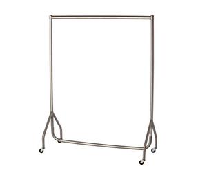 The Shopfitting Shop HEAVY DUTY SILVER GREY Clothes Rail 3ft Long x 5ft High Garment Storage Rack 32mm Steel Tube