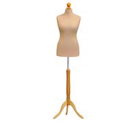 The Shopfitting Shop Size 16/18 Female Dressmaking Mannequin Tailors Bust Dressmakers Display Dummy on a stylish Wooden Tripod Base