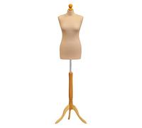 The Shopfitting Shop Size 8 Female Dressmakers Display Mannequin Tailors Bust on a Stylish Wooden Tripod Stand