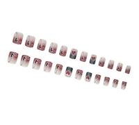 The short stick on the nail presses the glitter lines and heart design onto the nail, creating a fake nail for a professional look for special occasions and everyday wear