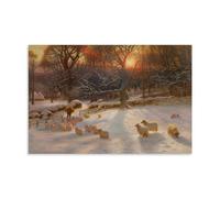 The Shortening Winter's Day Is Near A Close By Joseph Farquharson Poster Decorative Painting Print Picture Canvas Wall Art Bedroom Office Living Room Decoration 08x12inch(20x30cm)