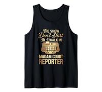 The Show Dont Start Til Madam Court Reporter Walks in Tank Top