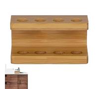 The Shower - Waterproof Wooden Toothbrush Organizer | Rustic Wall Brush Holder for Bathroom, Elegant Holder for Manual and Electric Brushes, Salt Organizer