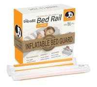 The Shrunks Sleep Security Inflatable Bed Guard (2 Pack) - Safe & Portable Toddler Bed Guard / Cot Bumpers for Travel, Holiday or Home Use, 122x18x10cm fits under Bed Sheet with non-slip grips.