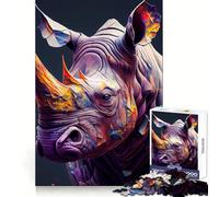 The Shy Rhino for Adults 1000 Piece Jigsaw Puzzle Pure Logic Toy Peaceful Time Sharp Cut Heartfelt Gift (38x52cm)