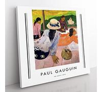 The Siesta By Paul Gauguin Exhibition Museum Classic Painting Canvas Wall Art Print Ready to Hang, Framed Picture for Living Room Bedroom Home Office Décor, 50x50 cm (20x20 Inch)