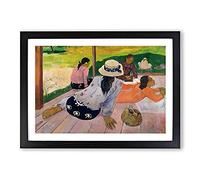 The Siesta by Paul Gauguin Framed Print | A2 Black Framed Wall Art | Ready to Hang | Modern Nature Picture | Living Room Bedroom Lounge Office