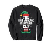 The Sign Language Interpreter Elf Funny Christmas Matching Sweatshirt