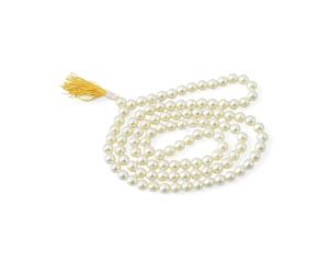 The Sikh Essential Handcrafted Cream Colour Mala for Meditation and Simran, 108 Pearl Beads