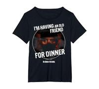 The Silence of The Lambs I'm Having an Old Friend for Dinner T-Shirt, Women's Plus, Black, 3X