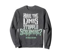 The Silence Of The Lambs Stopped Screaming Text Sweatshirt, Adult Unisex, Dark Heather Grey, Small