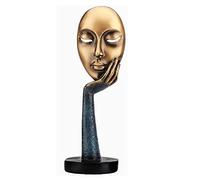 The Silence Statue, Modern Sculpture Resin Silence Is Golden People Statues Sculptures Office Home Thinker Decoration Art Statues Creative Crafts Ornaments,People D