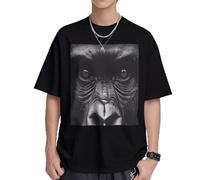 The Silent Gorilla Mens T-Shirts & Womens T-Shirts, White and Black Graphic Tees for Men and Women, Soft and Breathable