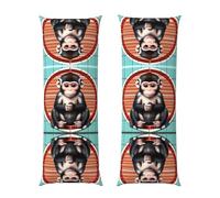 The silent monkey Body Pillowcase 20x60-Ultra Soft Plush Long Pillow Cover with Hidden Zip for Sleeping