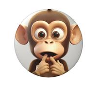 The Silent Monkey Button Pins 12 Pcs, 2.4 Inch Round Button Badges Metal Personalized Picture Photo Pin Buttons Kit For Craft Supplies Christmas Diy Party Projects