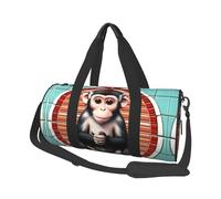 The silent monkey Canvas travel bag, large capacity, can be carried on the shoulder