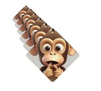 The Silent Monkey Car Air Fresheners 6 Pcs Funny Hanging Car Air Fresheners Cute Long Lasting Scented Mirror Hanging Decoration Ornaments Gift Auto Interior Decor For Men Women Square