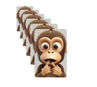 The Silent Monkey Car Air Fresheners 6 Pcs Funny Hanging Car Air Fresheners Cute Long Lasting Scented Mirror Hanging Decoration Ornaments Gift Auto Interior Decor For Men Women Rectangle