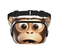 The Silent Monkey Fanny Pack Adjustable Crossbody Bag Large Waist Bag Travel Belt Bag Unisex Bum Bag