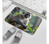 The Silent Monkey Flannel Entry Mat Soft Kitchen Rugs Non Slip Kitchen Carpet For Laundry Living Room Home 60X40Cm
