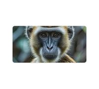 The Silent Monkey Gaming Mouse Mat Large Desk Pad 24 X 12 Inches Non-Slip Rubber Extended Computer Mat Desktop Protector Pad with Stitched Edge for Office Home Keyboard