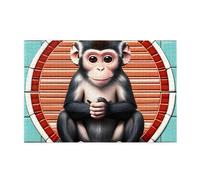 The silent monkey Horizontal Wooden Jigsaw Puzzle 1000 Pieces Relax and Improve Hands on Skills and Concentration